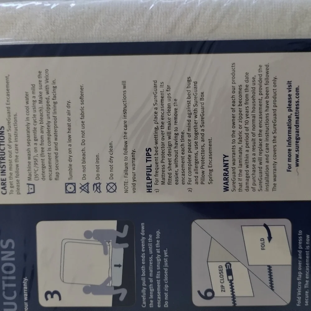 Crib Size SureGuard Mattress Encasement - 100% Waterproof, Bed Bug Proof 6-8